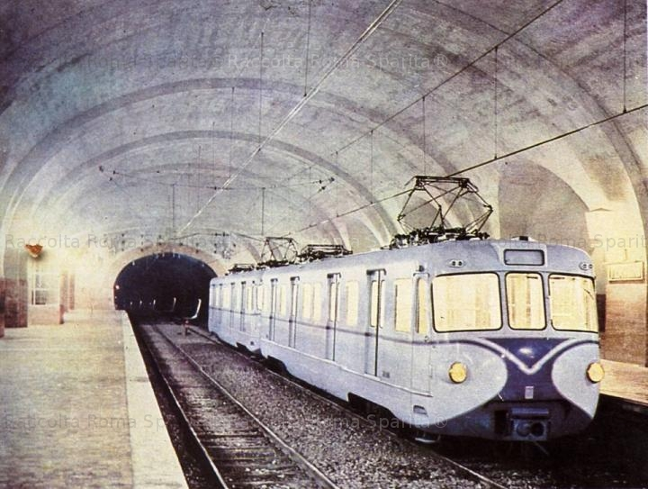 foto della costruzione della Metro A di Roma