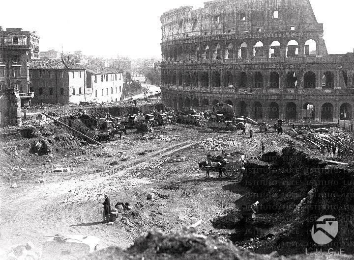 foto della costruzione della Metro B di Roma