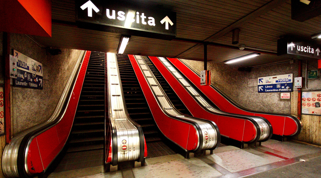 Photo della metropolitana di Roma Termini, scattata da Cristiano Corsini tratta da photopin
